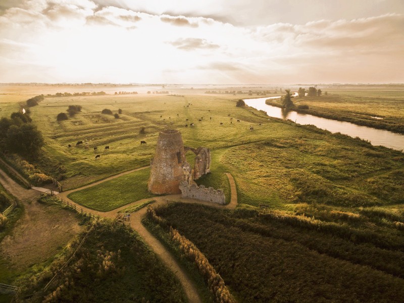 Aerial photo of St Benet's Abbey, courtesy of Norfolk Archaeological Trust Aerial photo of St Benet's Abbey, courtesy of Norfolk Archaeological Trust
