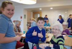 St Mary's Junior Pupils with residents