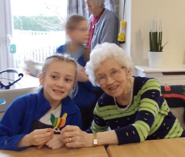 St Mary's Junior Pupils with residents