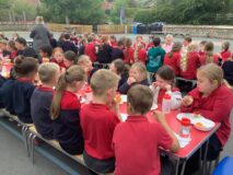 Beacon Federation children enjoying their street party