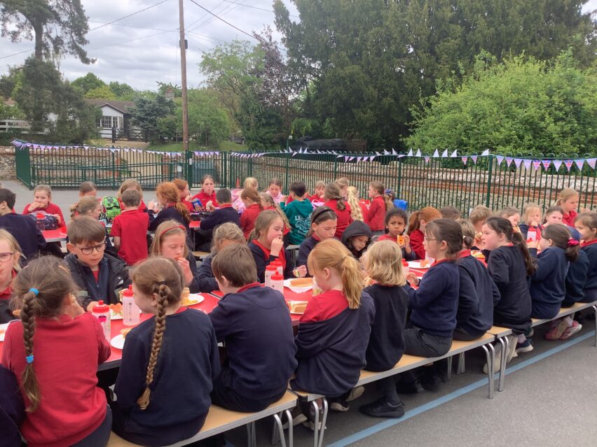 Beacon Federation pupils enjoying their street party