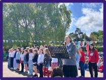 Harleston Sancroft Academy pupils singing