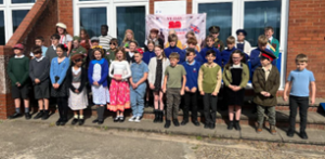 St Mary's pupils singing wartime songs